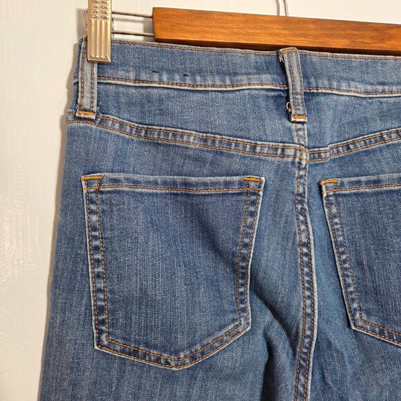 Gap 2/26R Medium Wash Denim Blue Distressed High Rise Jean Leggings - Picture 9 of 12